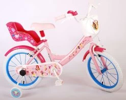 Volare Disney Princess Kinderfiets - Meisjes - 16 Inch - Roze Blauw - Twee Handremmen -Extreem Snel Rijden 1200x956 1