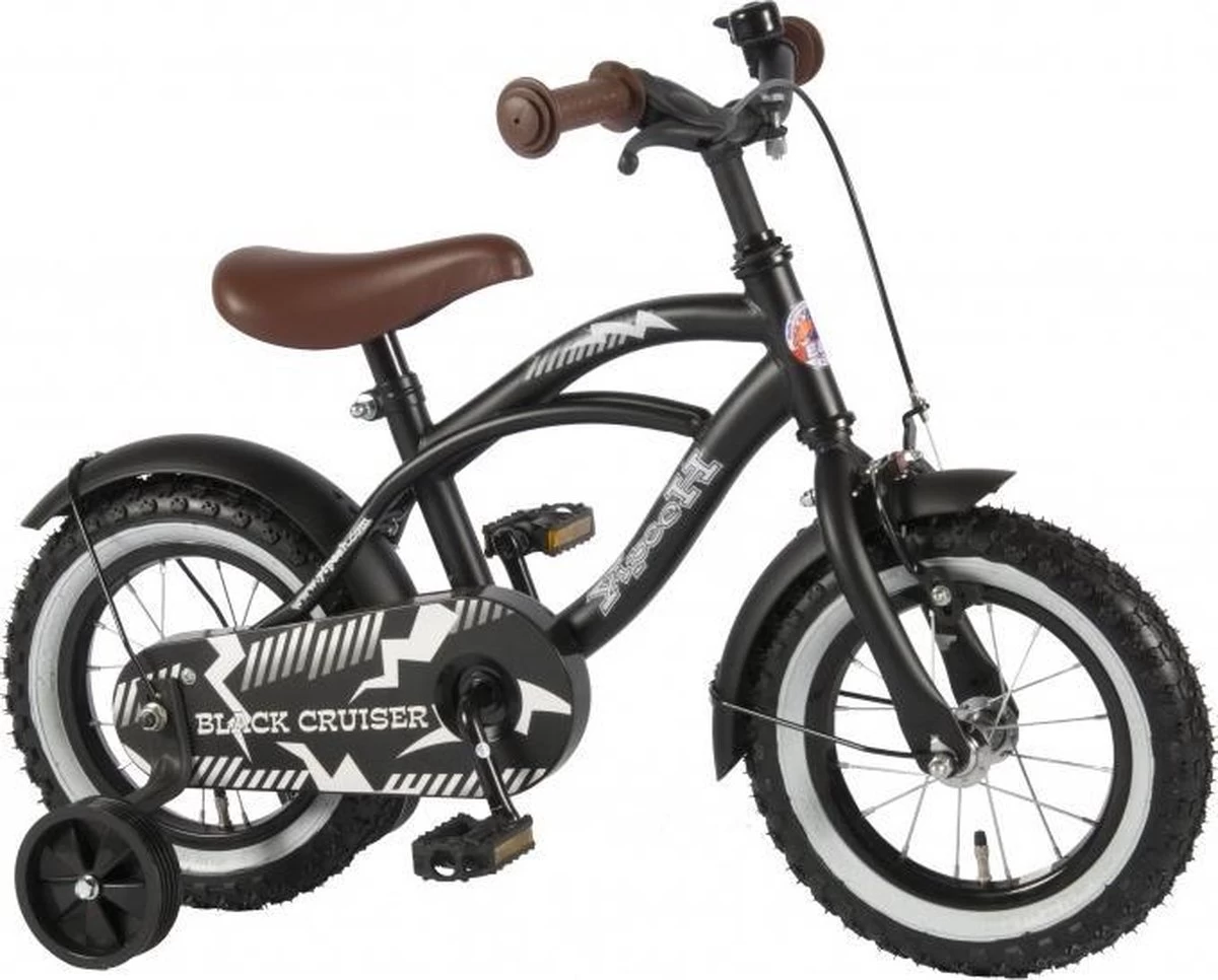 Volare Black Cruiser Kinderfiets - Jongens - 14 Inch - Zwart - 95% Afgemonteerd 4 Volare Black Cruiser Kinderfiets - Jongens - 14 Inch - Zwart - 95% Afgemonteerd - Afbeelding 2