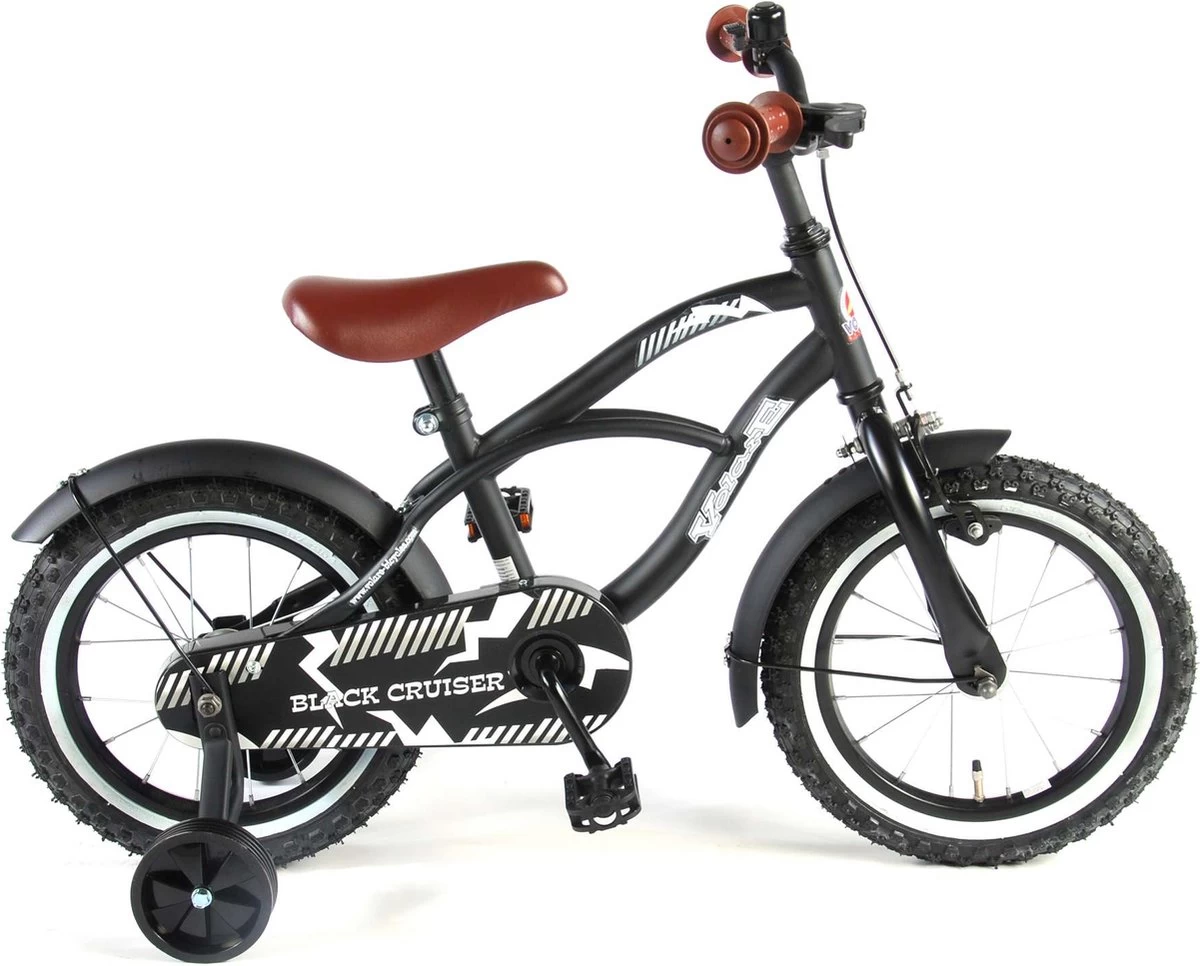 Volare Black Cruiser Kinderfiets - Jongens - 14 Inch - Zwart - 95% Afgemonteerd 3 Volare Black Cruiser Kinderfiets - Jongens - 14 Inch - Zwart - 95% Afgemonteerd