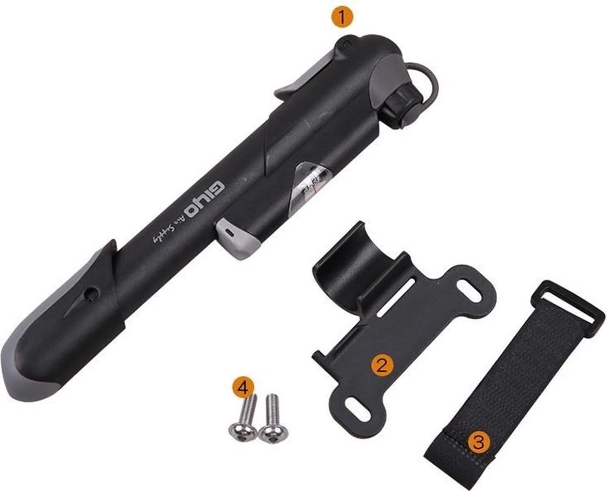 Giyo - Mini Fietspomp - Compact Achter Bidonhouder - Zwart - MTB - Race Fiets - Mountainbike - Hollands Ventiel - Frans Ventiel - Autoventiel 5 Giyo - Mini Fietspomp - Compact Achter Bidonhouder - Zwart - MTB - Race Fiets - Mountainbike - Hollands Ventiel - Frans Ventiel - Autoventiel - Afbeelding 3