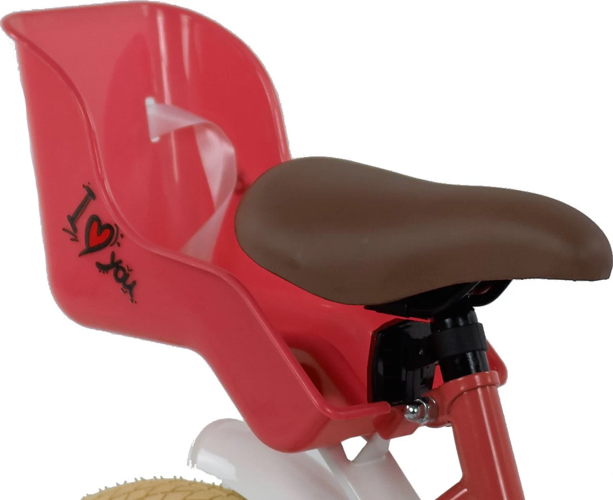 2Cycle Paris Meisjesfiets - 14 Inch - Roze-Wit - Met Poppenzitje - Meisjesfiets 7 2Cycle Paris Meisjesfiets - 14 Inch - Roze-Wit - Met Poppenzitje - Meisjesfiets - Afbeelding 5
