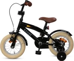 SJOEF Cruise Jongensfiets 12 Inch - Zwart -Extreem Snel Rijden 1200x988