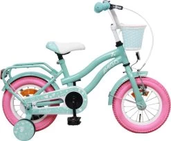 Amigo Lovely Meisjesfiets - Kinderfiets 12 Inch - Turquoise -Extreem Snel Rijden 1200x990