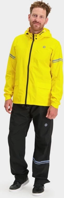 AGU Original Regenpak Essential - Geel/Zwart - XXL - Dames & Heren - Waterdicht & Ademend -Extreem Snel Rijden 391x1200 1