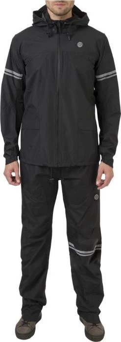 AGU Original Regenpak Essential - Zwart - M - Dames & Heren - Waterdicht & Ademend -Extreem Snel Rijden 428x1200 3