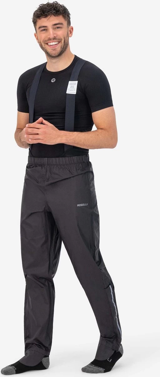 Rogelli Houston - Regenbroek - Heren - Maat XL - Zwart 6 Rogelli Houston - Regenbroek - Heren - Maat XL - Zwart - Afbeelding 4