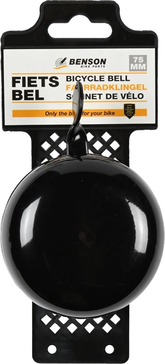 Benson Fietsbel - Ding - Ding - Groot - 75 Mm - Zwart 6 Benson Fietsbel - Ding - Ding - Groot - 75 Mm - Zwart - Afbeelding 4