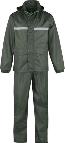 BJØRNSON Dusch Regenpak Dames & Heren - Waterdicht - Maat M - Olijfgroen