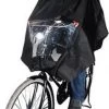 Poncho Regenponcho - Fietsponcho Fiets - Koplampproof Transparant - One Size - Unisex Zwart