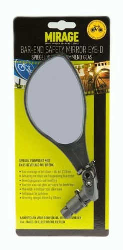 Mirage Fietsspiegel Bar-end E-bike Eye-d Links/rechts Zwart -Extreem Snel Rijden 591x1200
