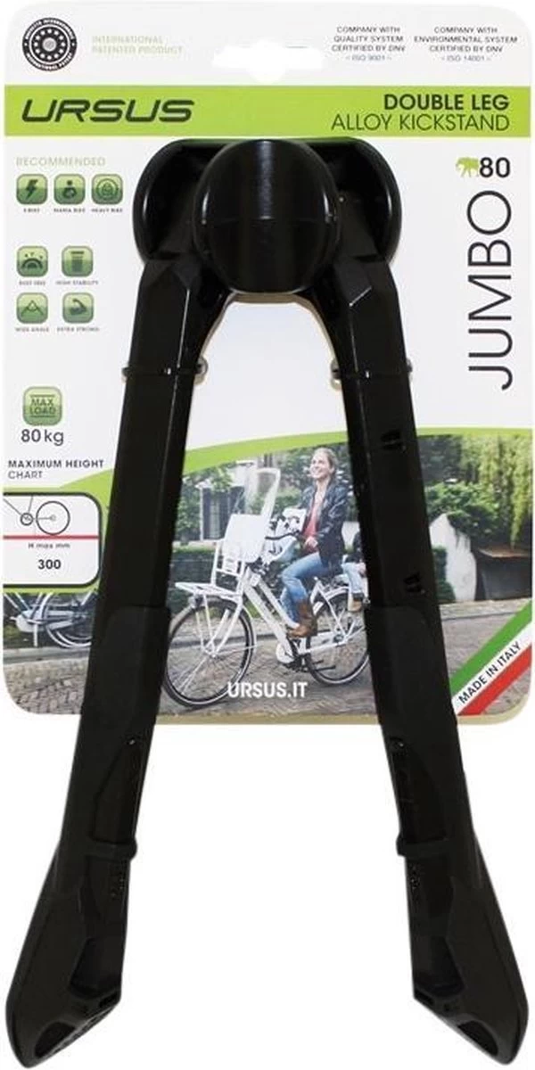 Middenstandaard Ursus Jumbo 2-poot 30cm - Zwart 5 Middenstandaard Ursus Jumbo 2-poot 30cm - Zwart - Afbeelding 3
