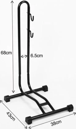 Decopatent® Fietsrek Om Fiets Horizontaal Te Stallen - Fietsstaander Standaard - Fietsrek Voor 1 Fiets - Voor Racefiets MTB E-bike -Extreem Snel Rijden 712x1200 1