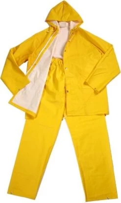 Merkloos Regenpak PVC-rayon Geel M -Extreem Snel Rijden 715x1200 1