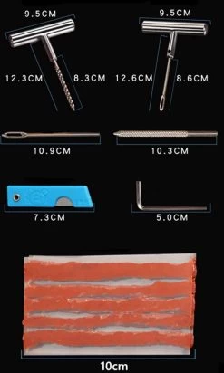 LOUZIR 11-Delige Professionele Banden Reparatie Kit- Autobanden/ Bike Emergency Repair Kit - Met Handige Opbergdoos -Extreem Snel Rijden 720x1200 1