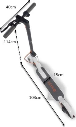 IZINQ PRO250 - Elektrische Step - Topsnelheid 30 Km/u - 30/35 Km Actieradius - 8.5" Luchtbanden - Lithium 7.8Ah 36V Accu - Wit/Oranje - Electric Scooter - Volwassenen En Kinderen - Met App -Extreem Snel Rijden 721x1200