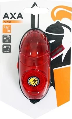 AXA Retro Battery - Fiets Achterlicht - LED Fietsverlichting Op Batterij - Spatbord Montage – Rood -Extreem Snel Rijden 725x1200 2