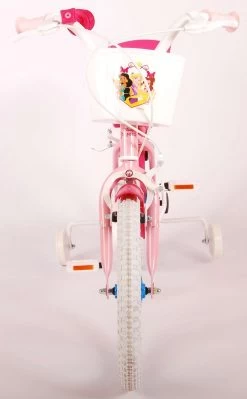 Volare Disney Princess Kinderfiets - Meisjes - 16 Inch - Roze Blauw - Twee Handremmen -Extreem Snel Rijden 743x1200 1