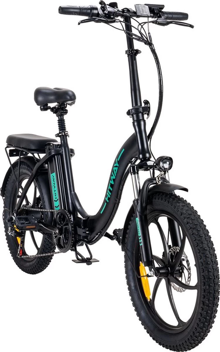 Hitway BK6 Elektrische Fiets | Opvouwbare E-bike | 20 Inch Fat Tire | 350W Motor | 10Ah | Zwart/Groen 12 Hitway BK6 Elektrische Fiets | Opvouwbare E-bike | 20 Inch Fat Tire | 350W Motor | 10Ah | Zwart/Groen - Afbeelding 10
