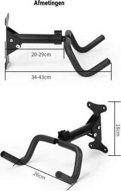 Professioneel Fiets Ophangsysteem - Verstelbaar - Muurbeugel Voor Fietsen - Fietshaak - Ophangbeugel - Fietsbeugel - Fiets Ophangrek -Extreem Snel Rijden 759x1200 6
