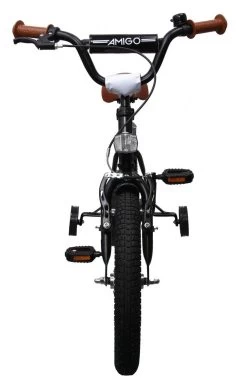 Amigo BMX Fun Jongensfiets - Kinderfiets 16 Inch - Matzwart -Extreem Snel Rijden 761x1200