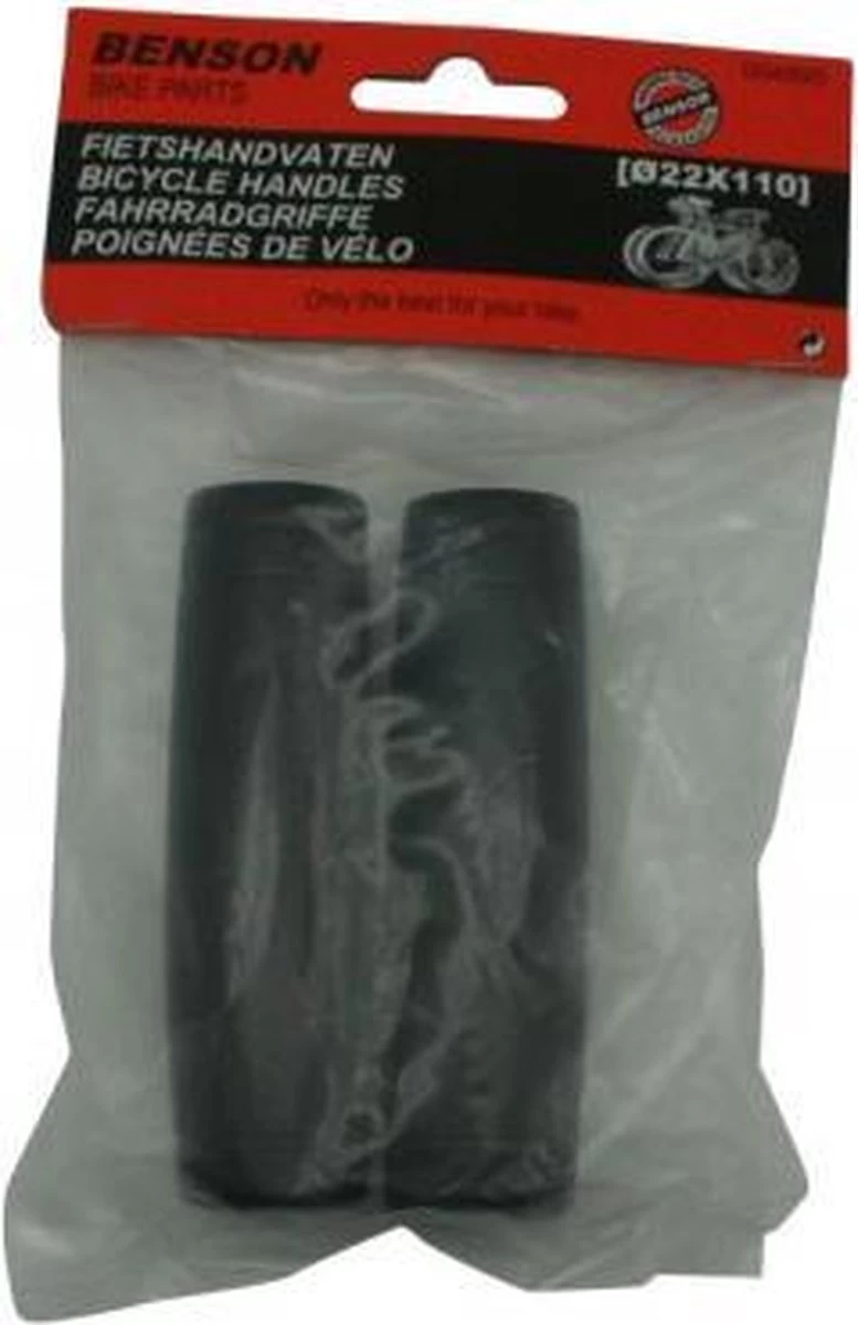Benson Fiets Handvatten Rubber - Zwart - 22x110mm 5 Benson Fiets Handvatten Rubber - Zwart - 22x110mm - Afbeelding 3