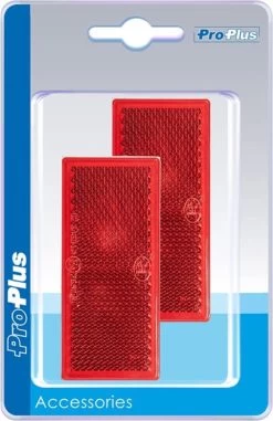 PROPLUS Pro Plus Reflector Zelfklevend - 82 X 36 Mm - Rood - 2 Stuks