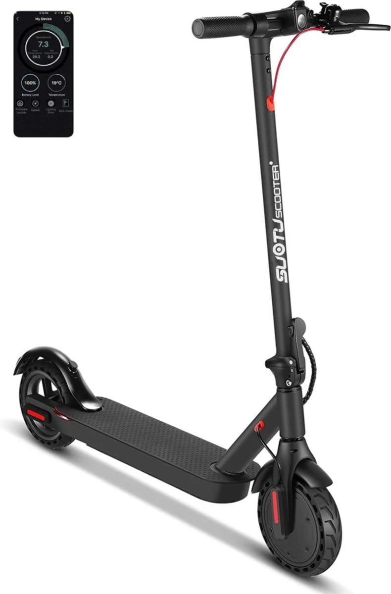 Suotu Elektrische Step R6 - 8.5" Wielen - 25km/u - 25 Bereik - Instelbaar Snelheid Via APP - Zwart 3 Suotu Elektrische Step R6 - 8.5" Wielen - 25km/u - 25 Bereik - Instelbaar Snelheid Via APP - Zwart