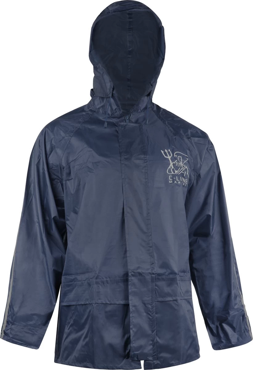 C-Line Regenpak Met Capuchon - Blauw - Reflecterend - Nieuw Model - Volwassen Maat XXXL 13 C-Line Regenpak Met Capuchon - Blauw - Reflecterend - Nieuw Model - Volwassen Maat XXXL - Afbeelding 11