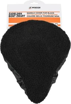 Benson Universele Fiets Zadeldek - Imitatie Schapenvacht - Bont - Zwart -Extreem Snel Rijden 828x1200 2