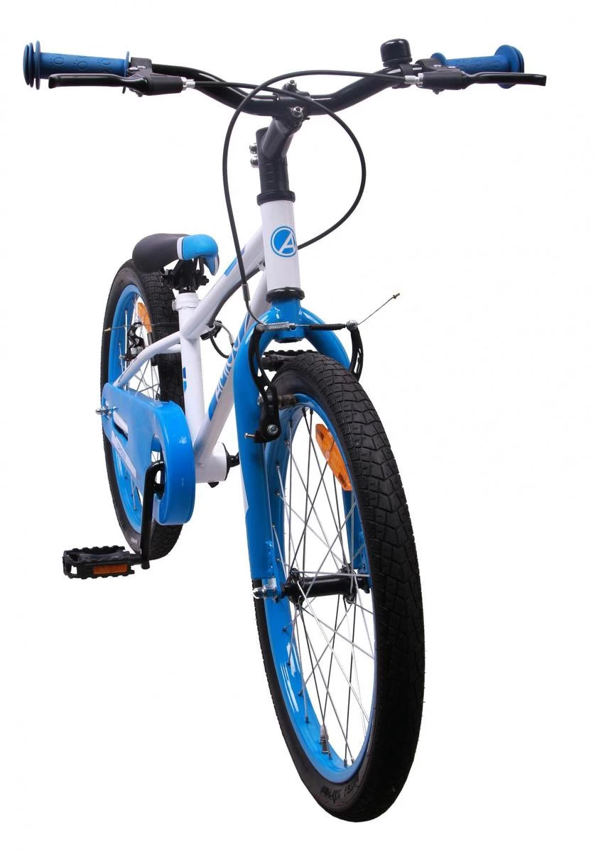 Amigo Cross Jongensfiets - Kinderfiets 20 Inch - Wit/Blauw 4 Amigo Cross Jongensfiets - Kinderfiets 20 Inch - Wit/Blauw - Afbeelding 2