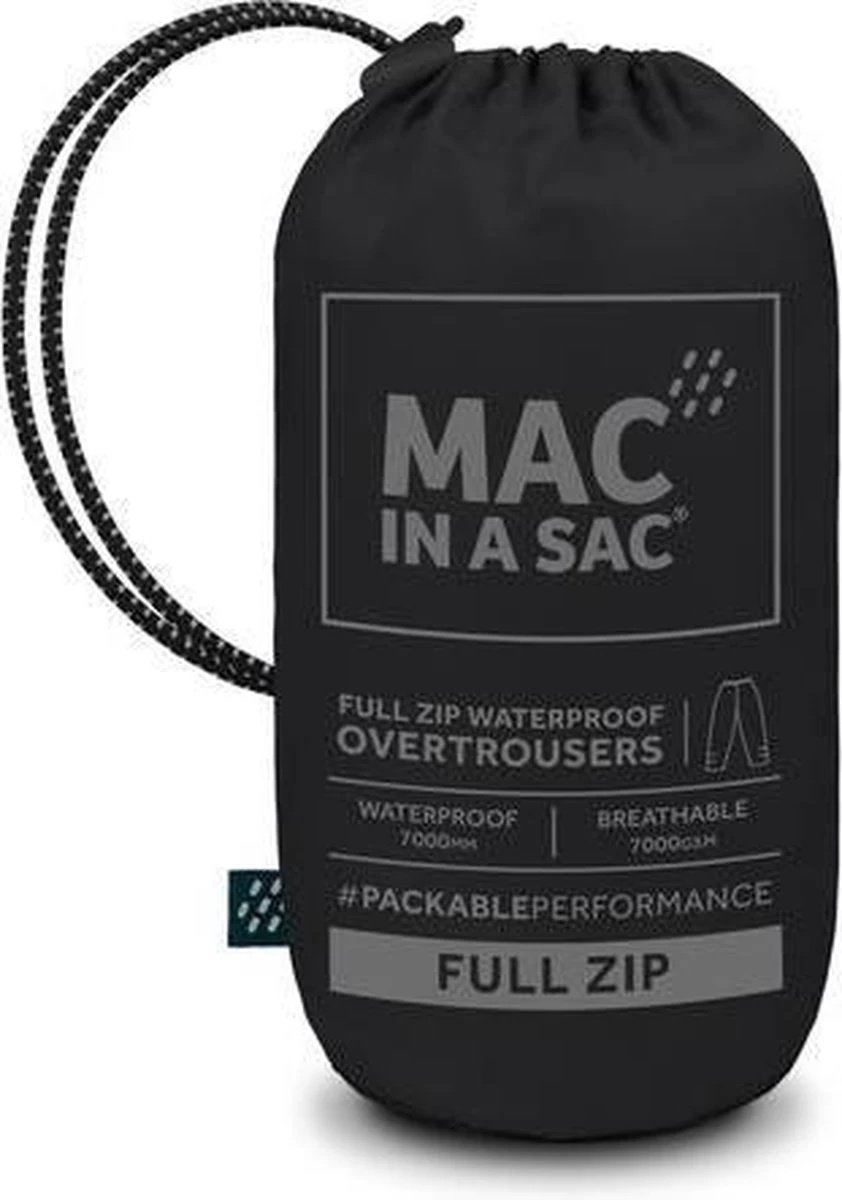 Mac In A Sac Full Zipper Regenbroek - Zwart - Maat M 8 Mac In A Sac Full Zipper Regenbroek - Zwart - Maat M - Afbeelding 6