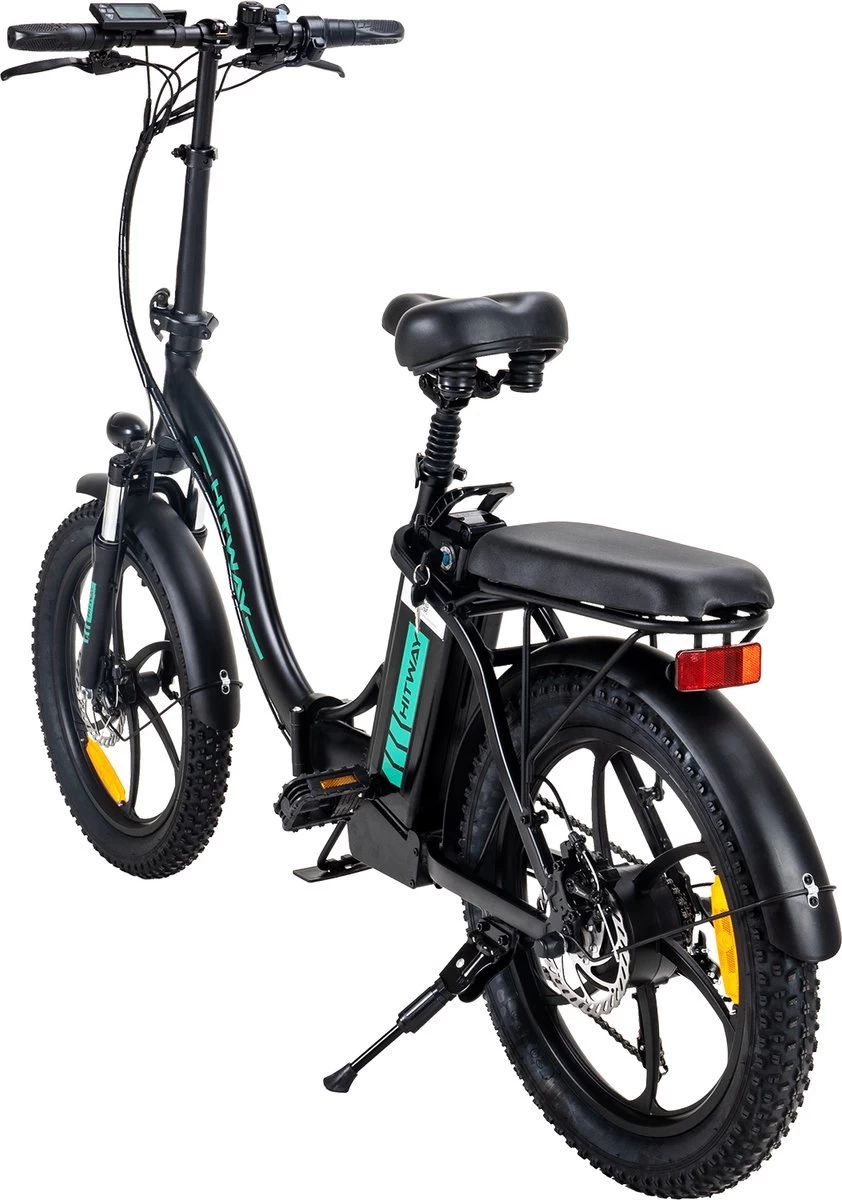 Hitway BK6 Elektrische Fiets | Opvouwbare E-bike | 20 Inch Fat Tire | 350W Motor | 10Ah | Zwart/Groen 5 Hitway BK6 Elektrische Fiets | Opvouwbare E-bike | 20 Inch Fat Tire | 350W Motor | 10Ah | Zwart/Groen - Afbeelding 3
