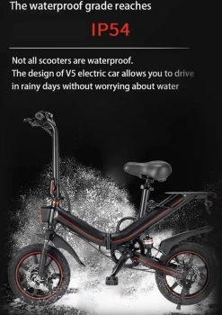 OUXI - V5 - 16 Inch - Elektrische Fiets - E Bike - Elektrische Vouwfiets - APP IOS/ Android - 500W Motor - 15Ah Lithuim Ion Batterij - Zwart -Extreem Snel Rijden 847x1200 1