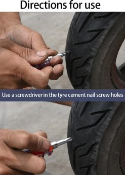 Merkloos Auto En Fietsband Banden Reparatieset Auto Motor Scooter Scootmobiel 4 Stuks - Bandenplakset - Proppenset - Auto Accessories -Extreem Snel Rijden 858x1200