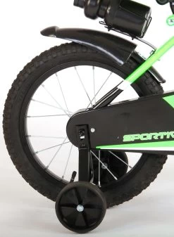 Volare Sportivo Kinderfiets - Jongens - 16 Inch - Neon Groen Zwart - 95% Afgemonteerd -Extreem Snel Rijden 880x1200