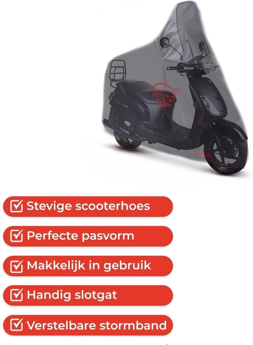 CUHOC Scooterhoes Voor De Sym Fiddle 2 & 3 (Met Hoog Windscherm) Stofvrij / Ademend / Waterdicht Redlabel 10 CUHOC Scooterhoes Voor De Sym Fiddle 2 & 3 (Met Hoog Windscherm) Stofvrij / Ademend / Waterdicht Redlabel - Afbeelding 8