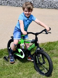 Volare Sportivo Kinderfiets - Jongens - 14 Inch - Neon Groen/Zwart - 95% Afgemonteerd -Extreem Snel Rijden 898x1200