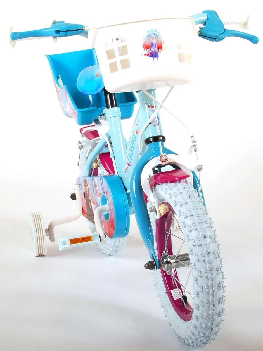 Volare Disney Frozen 2 Kinderfiets - Meisjes - 12 Inch - Blauw/Paars - Twee Handremmen 9 Volare Disney Frozen 2 Kinderfiets - Meisjes - 12 Inch - Blauw/Paars - Twee Handremmen - Afbeelding 7