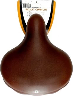 Selle Comfort Fietszadel Drifter - Bruin - Met Zwarte Hangveren -Extreem Snel Rijden 910x1200 1