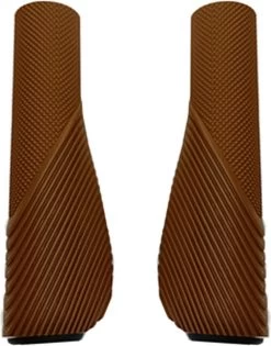 Fiets Handvatten Comfort Caramel Bruin 130 Mm, Mooie, Comfortabele En Fijne Fietshandvatten Met Goede Grip