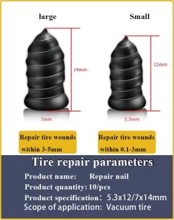 Merkloos Auto En Fietsband Banden Reparatieset Auto Motor Scooter Scootmobiel 4 Stuks - Bandenplakset - Proppenset - Auto Accessories -Extreem Snel Rijden 951x1200