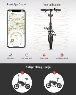 Matrix E Bike - Kugoo B2 Pro - Elektrische Opvouwbare Fiets/step 14 Inch 400W - Met Trappers - Snelheid Max. 45 Km/u -Extreem Snel Rijden 967x1200