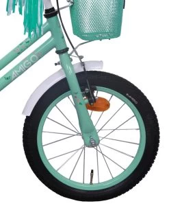 Amigo Magic Meisjesfiets - Kinderfiets 16 Inch - Turquoise -Extreem Snel Rijden 977x1200