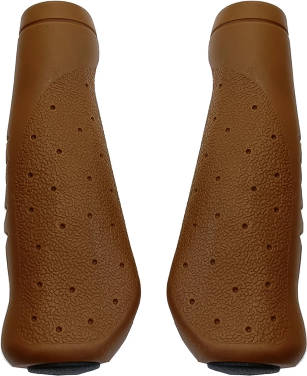 Fiets Handvatten Comfort Caramel Bruin 130 Mm, Mooie, Comfortabele En Fijne Fietshandvatten Met Goede Grip 4 Fiets Handvatten Comfort Caramel Bruin 130 Mm, Mooie, Comfortabele En Fijne Fietshandvatten Met Goede Grip - Afbeelding 2