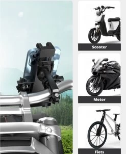 Merkloos Telefoonhouder Fiets - Smartphone Fietshouder - Tot 6,5 Inch - GSM Houder - Telefoonhouder Motor - Zwart -Extreem Snel Rijden 981x1200 6