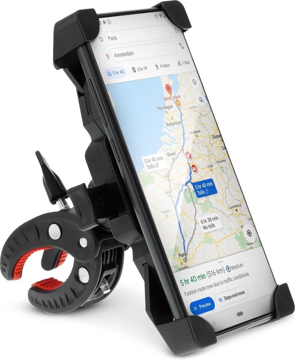 Telefoonhouder Voor Fiets Scooter Of Motor - Met Automatische Span Bevestiging 3 Telefoonhouder Voor Fiets Scooter Of Motor - Met Automatische Span Bevestiging