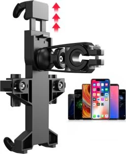 Merkloos Telefoonhouder Fiets - Smartphone Fietshouder - Tot 6,5 Inch - GSM Houder - Telefoonhouder Motor - Zwart -Extreem Snel Rijden 986x1200 8