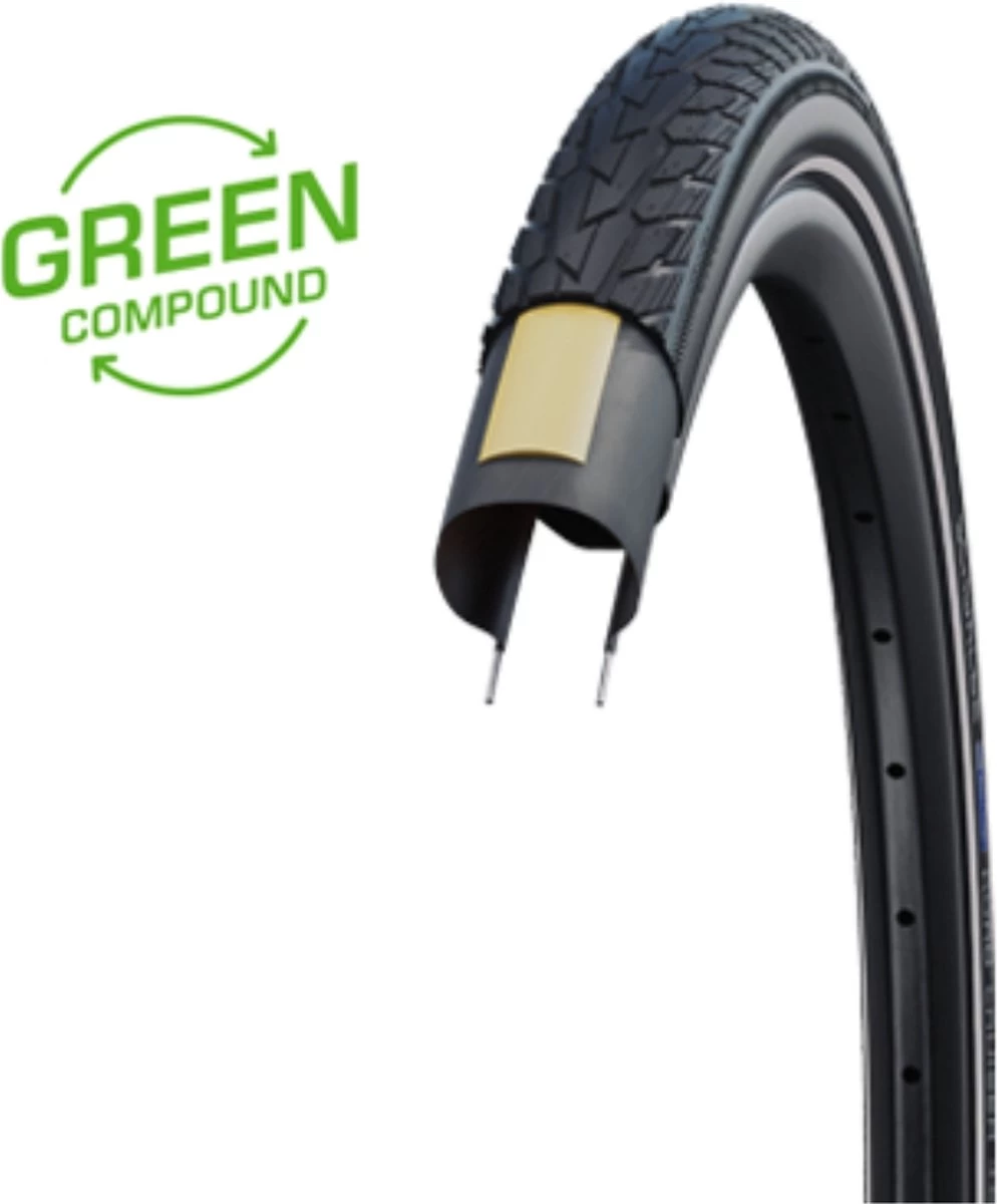Schwalbe Buitenband - Road Cruiser K-Guard - 28 Inch X 1.40 - Zwart Reflecterend 4 Schwalbe Buitenband - Road Cruiser K-Guard - 28 Inch X 1.40 - Zwart Reflecterend - Afbeelding 2
